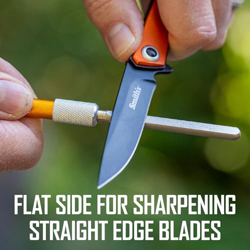 Smith’s 51446 Diamond Retractable Sharpener – Gold – Reversible Rod – Compact – Knife & Hook Sharpener – Straight & Serrated - Image 6