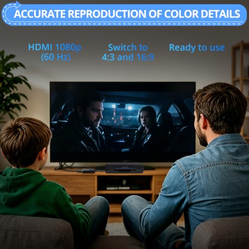 Image of CAMWAY RCA to HDMI Converter,1080P AV to HDMI Adapter for VHS VCR DVDPlayer