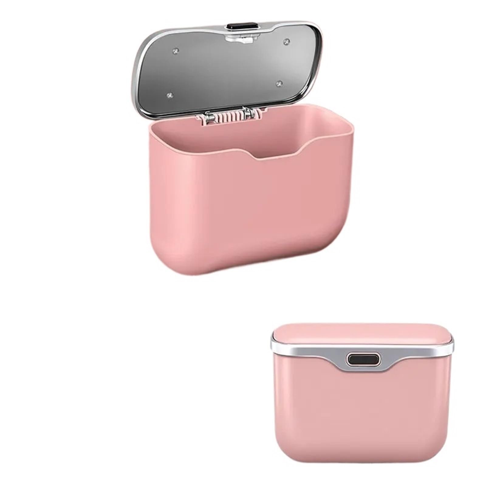 Poubelle Voiture Poubelle De Voiture Universelle Boîte Rangement Porte Étanche Mini Poubelles Voitures(1pc Pink)