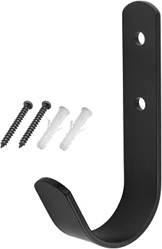 10 Pack Black Steel J Hook, Wall Mount Garage Hanging Utility Hook