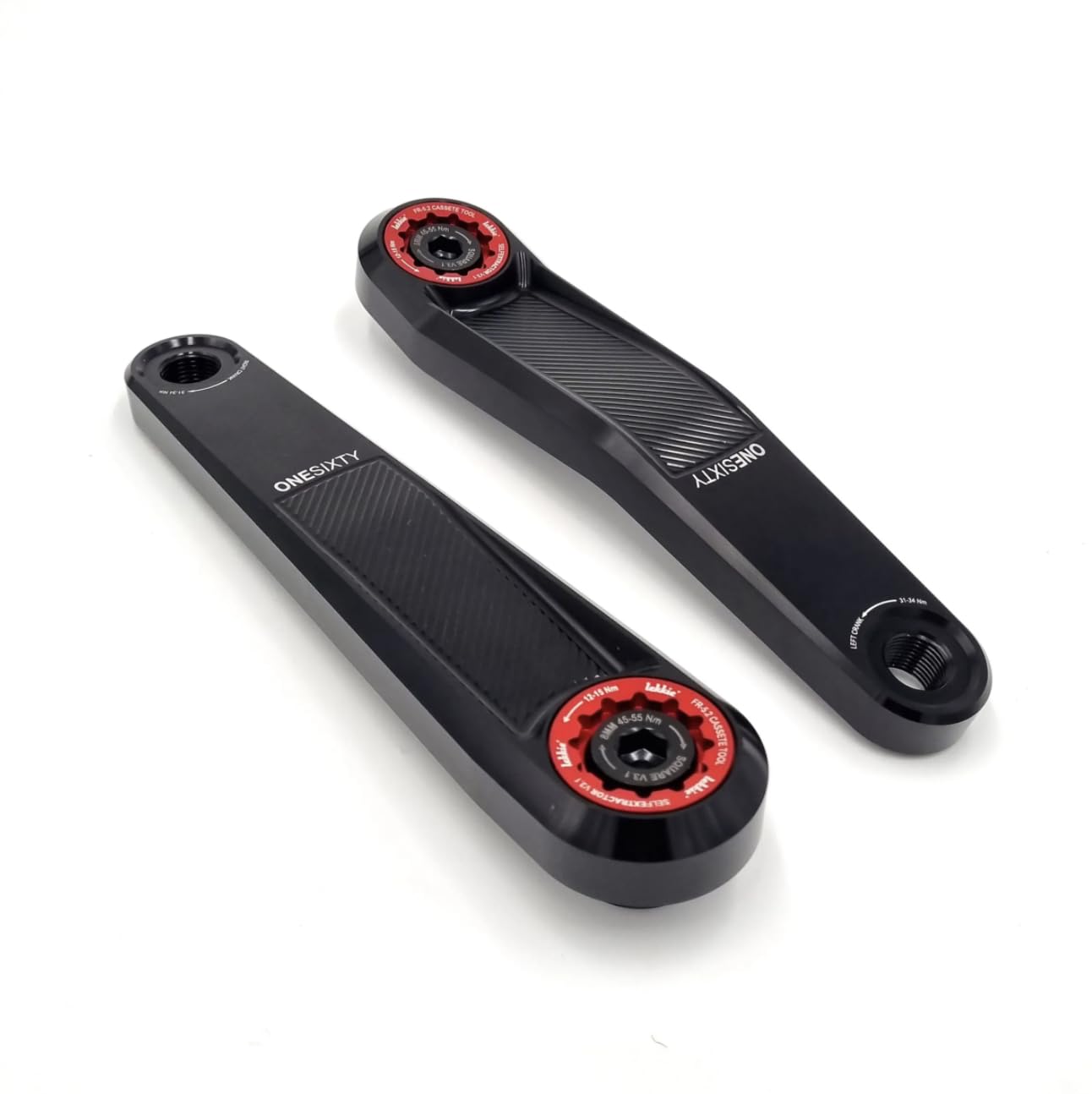windmeile | Lekkie Buzz Bars Pedal Arms, Left Offset Square Drive 160mm, V3.1, Black and Red, Cranks, E-Bike, Pedelec