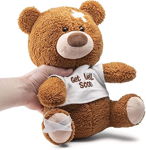 Prextex 12-Inch/30cm Get Well Soon Plush Bear - Soft Teddy Bear for Kids, Feel Better Gifts for Women, Get Well Soon Gifts for Kids Girl, Best Friend Teddy Get Well Gift