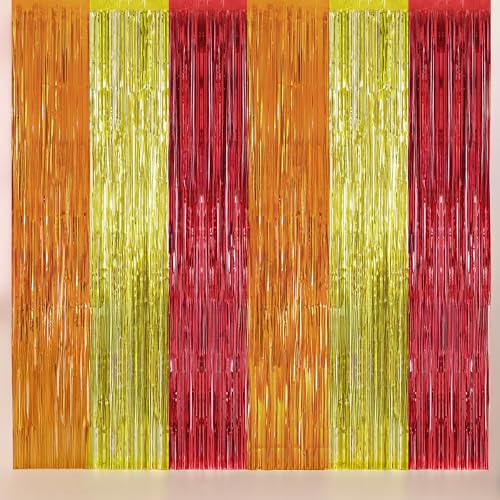 Franges orange dorées rouges de passementerie pour couture et rideau