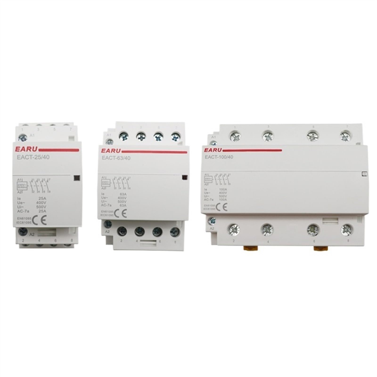 PWQBABJWL 4P 16-100A AC 110V 50/60Hz Din Rail Household AC Modular Contactor Switch Controller 4NO 4NC 2NO 2NC(100A-4NC)