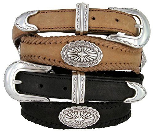 Arizona Southwestern Conchos Western Leather Scalloped Belt4