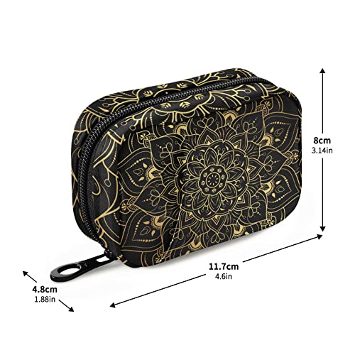 Vintage Floral Mandala Pill Case, Weekly Portable Pill Bag Container 7 Days Pill Box Organizer Vitamin Supplement Holder With Zipper For Travel Family Business #TOP3