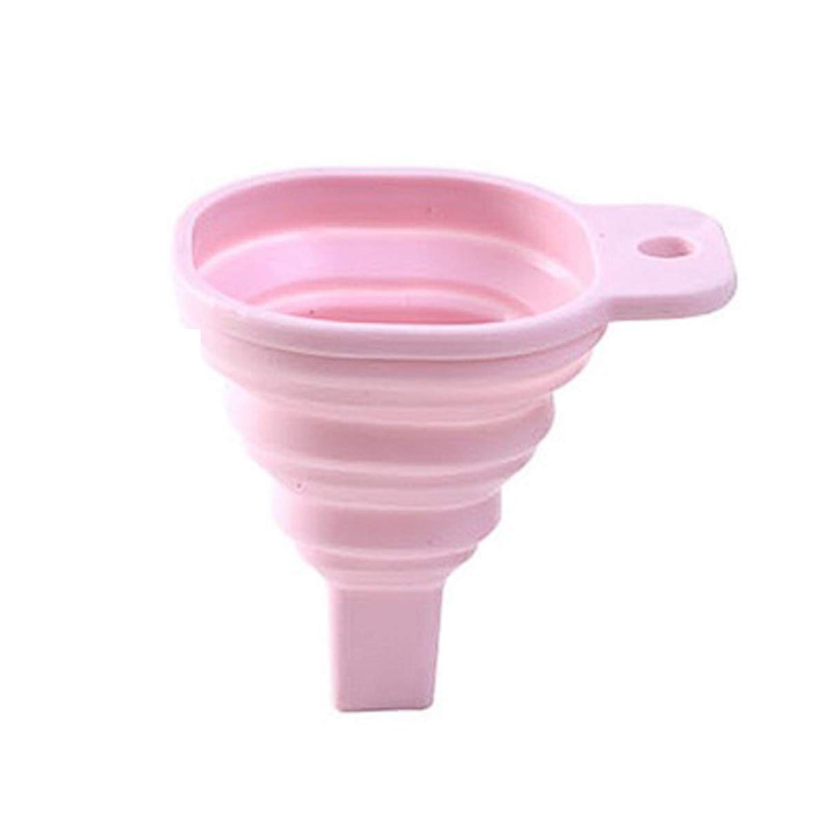 Srutueo Novelty silicone folding funnel telescopic long Style funnels for household liquid dispensing Kitchen Gadgets pink