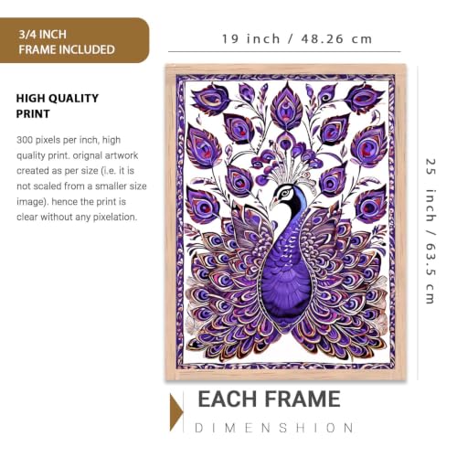 Image of kotart Traditional Indian Pichwai Wall Art Paintings with Frame for Home Decor - Framed Wall Painting for Living Room Bedroom Office Room Decor - Painting for Wall Decoration - (19X25 inch, G)