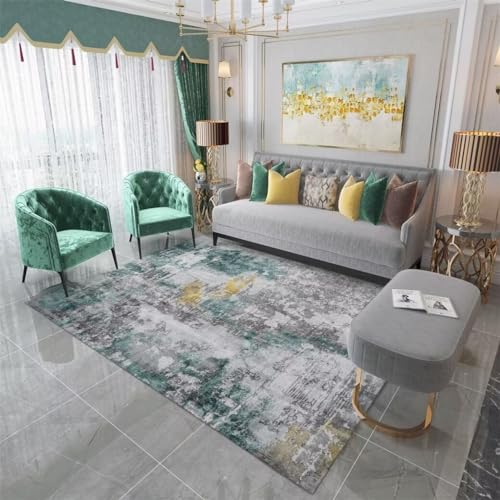 Tapis motif abstrait gris lavable et résistant 50x80cm