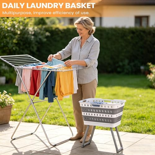 Panier à linge grande capacité pliable pour optimiser le rangement en petit appartement