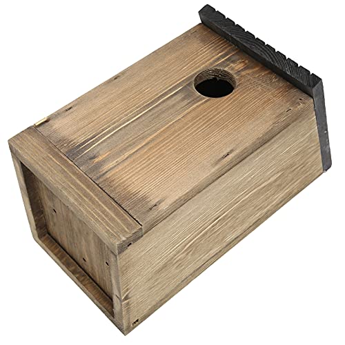 Nichoir pour oiseaux bleus haut de gamme en pin avec aération - 7