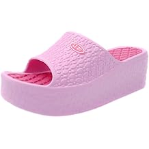 Womens Platform Sandals, Thick Soled Slippers Cushioning Foam Holiday Beach Slides Walking Shoes Anti-Slip One Slide Slide Swimming Pool Slides Waterproof Shoes Ladies Cut Beach Water Shoes