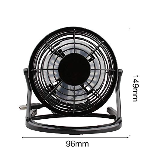 Ventilatore portatile mini USB Ventilatore da 4 pollici per laptop Ventole desktop di raffreddamento Ventilatore da scrivania mini USB-nero