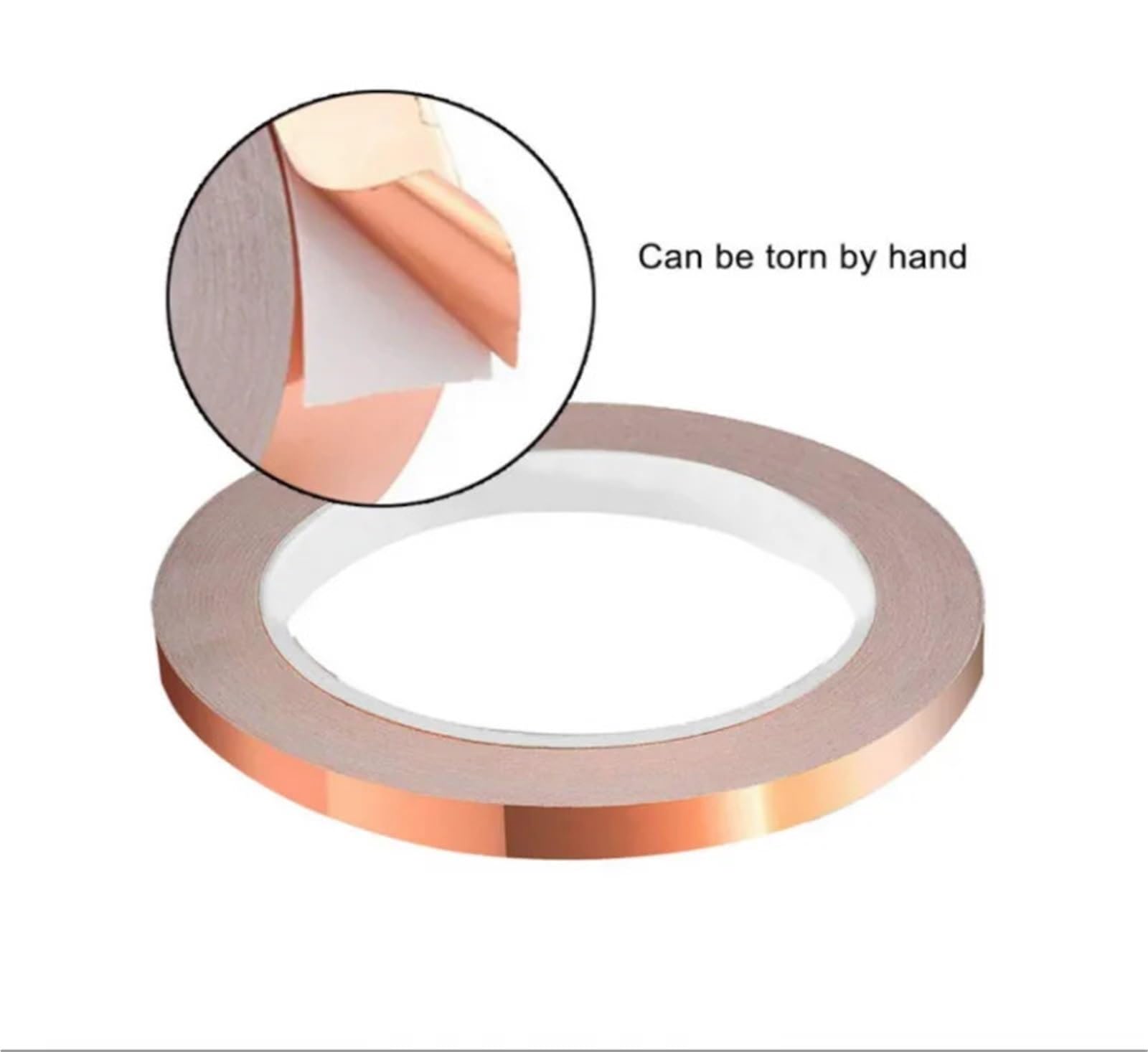 Nastro conduttivo, foglio di rame, nastro in lamina di rame Adesivo conduttivo Schermatura su due lati fai da te 3-48 mm (20 metri, 12 mm)