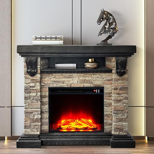 FESTIVITY 45 Inch Freestanding Mantel with 23" Electric Fireplace Insert