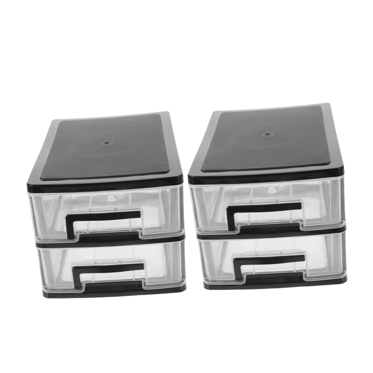Organizador Pequeño Transparente de Escritorio con Cajones, Plástico, 2