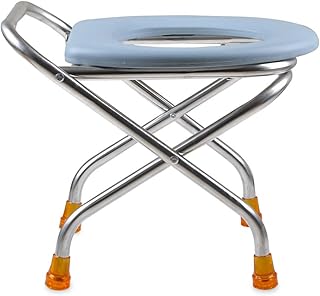 Iyan Plegable con Orinal, Asiento del Inodoro portátil, IR al baño portátil y la cómoda Silla cómoda Silla Perfecta for Acampar, Turismo, excursiones, sitios de construcción