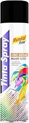 Tinta Spray Uso Geral 400ml, MUNDIAL PRIME, Preto Fosco, AE01000103