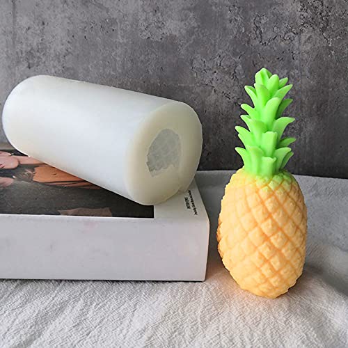 Onnpnn Pineapple Shape Silicone Mold, 3D Simulation Pineapple Candle Mold, Creative Pineapple-Shaped Aromatherapy Plaster Molds, Fruit Shape French Dessert Moulds, For Candles Soaps Cakes Decorating #TOP3