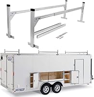 StarONE Adjustable Aluminum Trailer Ladder Rack for 4'-8.5' Trailers - 400 lbs Capacity Ladders Kayaks Lumber Solar Panels