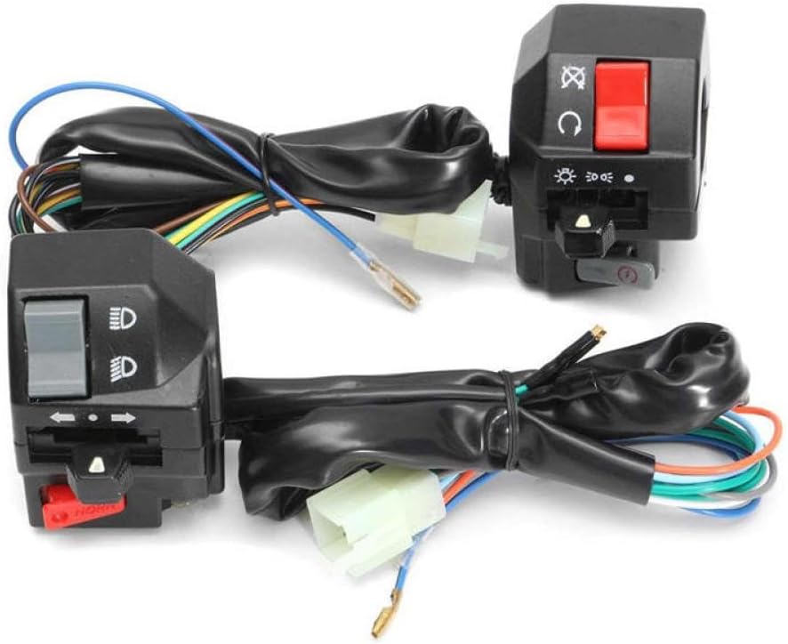 1 Pair 7 8 Inch Handlebar Control Switch Horn Turn Headlight Start Switch Compatible with Automotive Motorcycle Parts XV250 Virago FZR RZ TZR RD TZR125 SRZ150 MTR150