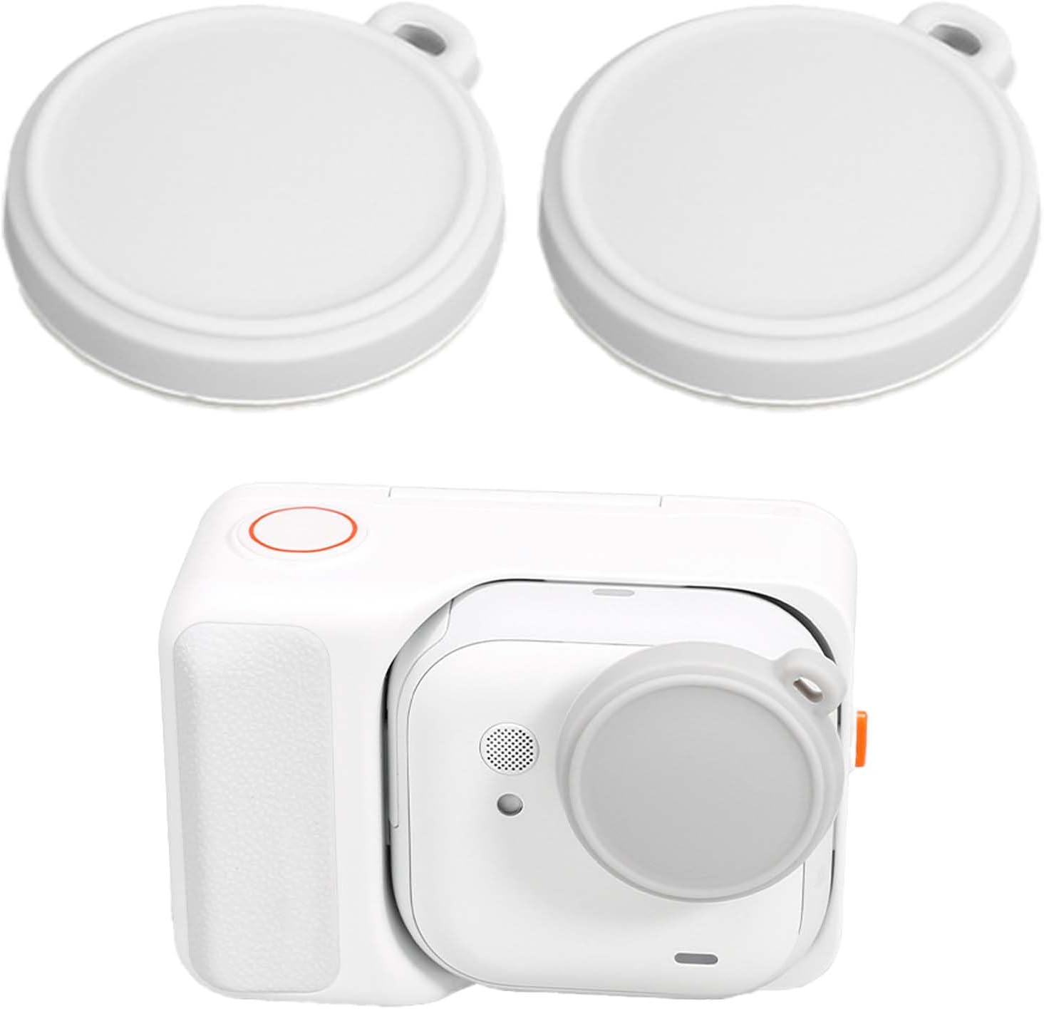 2PCS Silicone Lens Cap for Insta360 GO Ultra, Soft Camera Lens Cover Dustproof & Scratchproof Protective Case Cover Set, Compatible with 360 GO Ultra Action Camera Accessories（Grey）