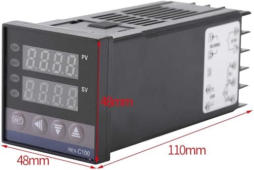 Miniatura 2 de Termóstato de Digitaces, 32.0 F2,372.0 F alarma LED PID controlador de temperatura equipos AC110V-240V para la industria química de la energía