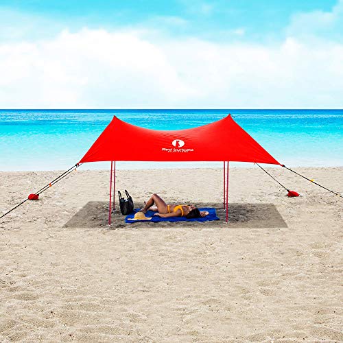 Red Suricata Family Beach Tent & Beach Canopy & 2 Beverage Holders Bundle - Upf50 Uv Sun Shade Shelter thumb #7