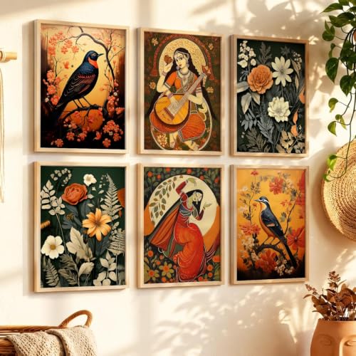 Image of kotart traditional wall art for wall hanging frames - Modern Art Digital Painting for Bedroom living room office Wall Decoration (19X25 inch)