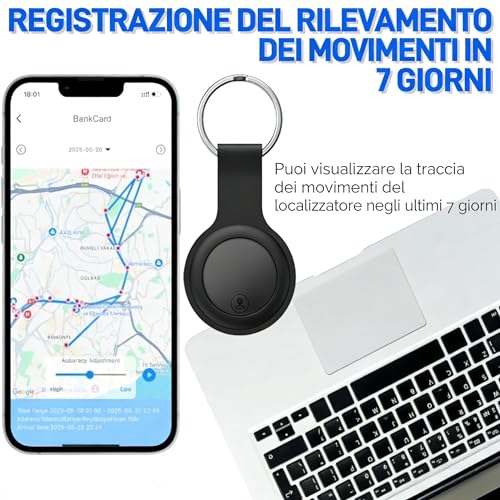 Gps Tracker Per Auto Localizzatore Gps Per Auto(Compatibile Con Ios E Android), IP67 Impermeabile,Gps Auto Localizzatore Con App Copertura Globale In Tempo Reale, Localizzatore Gps Senza Sim-Nero - 5