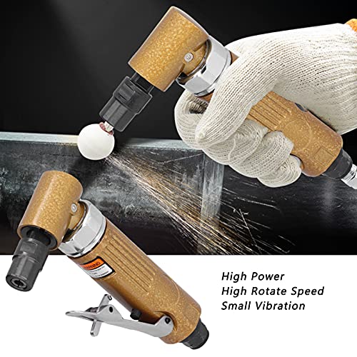 Kp-626L 1/4In Air Die Grinder Pneumatic Powered Tools Right Angle Polisher Tool Set 0.5-0.7Mpa 20000Rpm Pneumatic Straight Die Grinder(Eu Plug) #TOP5