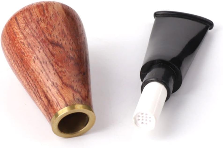 MUXIANG Cigar Mouthpiece Holder 5 Sizes Set for Men and Women Wood Cigar Holder 9mm Paper Filter B Shape BE0152-305G