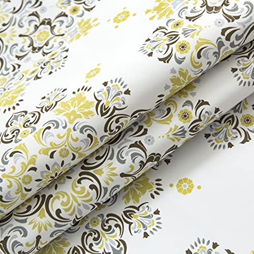 Inselnwald Floral Medallion Pattern Valance Curtains Thermal Insulated Energy Saving Window Valance For Living Room Kitchen Rod Pocket Valance 52 By 18 Inch Yellow #TOP4