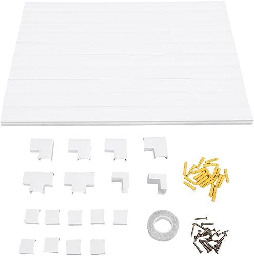 Paquete de 10 protectores de cables, cubierta de cable ignífugo de PVC, corrector de alambre, pasarela de cables pintable para el hogar, oficina,