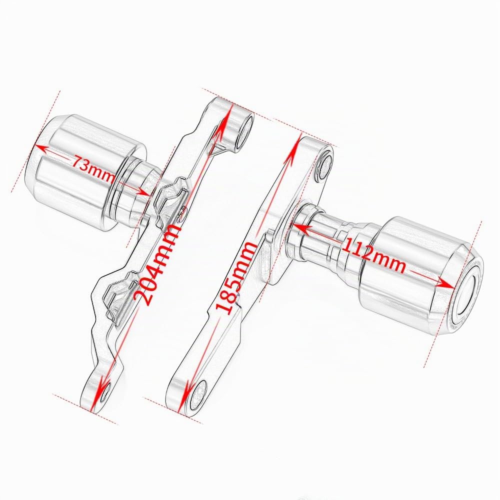 Modeer Almohadillas para motocicleta compatibles con Hon.da CB650R / E-Clutch CBR650R / E-Clutch 2024 2025, marco anticolisión, deslizador, protección contra caídas, cb 650r cbr 650 r accesorios