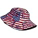 American Flag Bucket Hat for Men Women, Fisherman Hats Packable Fashion Sun Cap for Travel Outdoor Beach Boys Girls