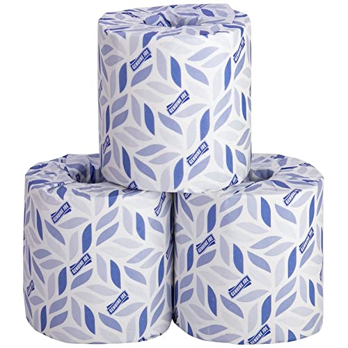 Image of Genuine Joe Embossed Bath Tissue, 2-Ply, Septic Safe, Individually Wrapped, 4.5 inch x 3.75 inch, 500 Sheets /Roll, 96 Count