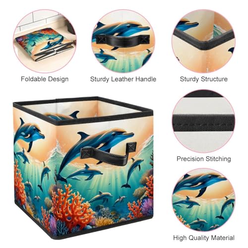 Boîte de rangement pliable dauphin pour optimiser les espaces et placards