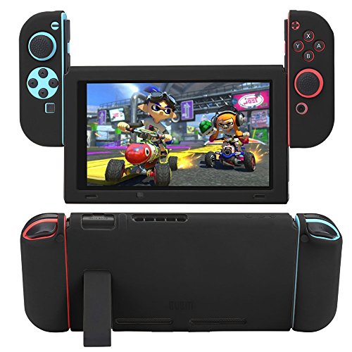 Protective Case for Nintendo Switch, Silicone Rubber Cover Soft TPU Full-Body Shockproof Protective