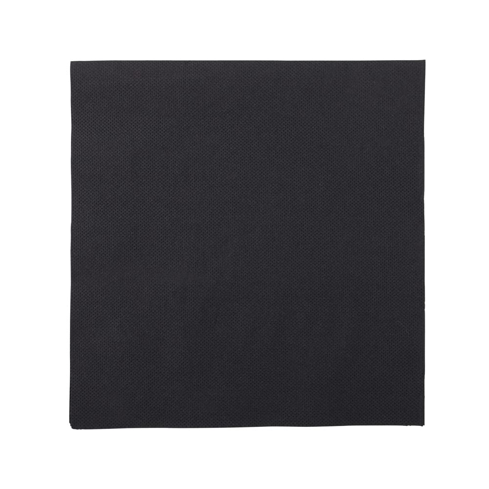 Restaurantware Luxenap - Servilletas de cena de 2 capas de 15.5 x 15.3 pulgadas, 50 servilletas desechables, suaves y absorbentes, de papel negro, plegadas, cuadradas para almuerzo, cena o uso diario