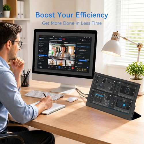 Image of 11.6 Inch Portable Monitor, Small Ultra-Slim FHD Display, Plug & Play USB-C /HDMI External Second Screen for Laptop, Smartphone, Raspberry Pi, PS5, Xbox, PC(11.6 inch)