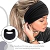 EIHI 3 Pièce Bandeau Cheveux Femme,Bandeau Élastique Yoga Exercice Exercice Gymnase Hijab Bandeau Coton Large Été Hijab Accessoires Pour Cheveux #4