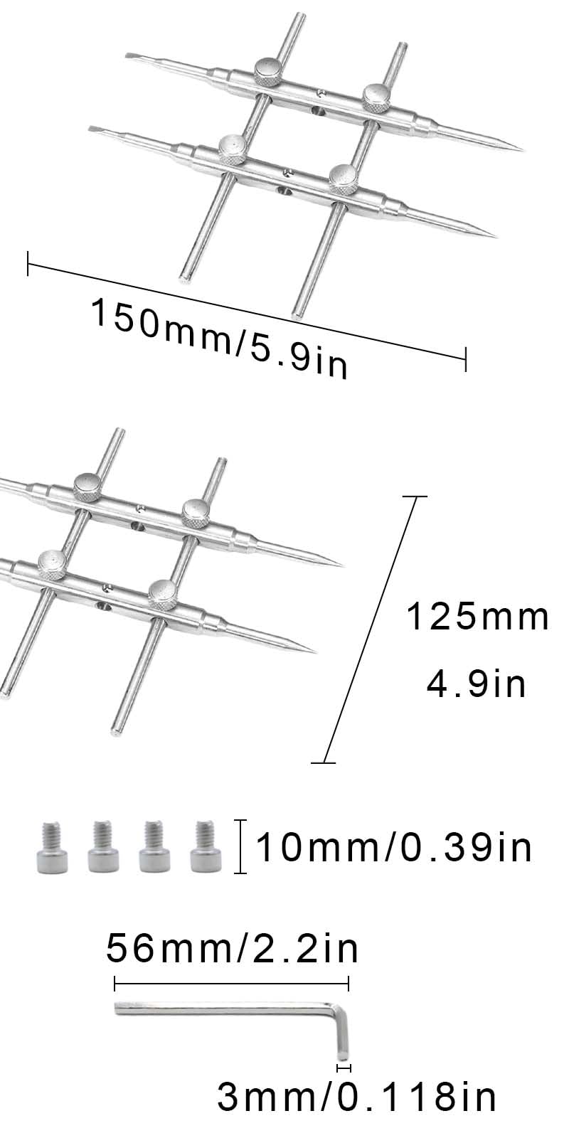 Chiave dell'obiettivo, Chiave per obiettivo, Strumento di apertura della fotocamera, Chiave per obiettivo fotocamera, adatto per la riparazione di obiettivi per fotocamere SLR e DSLR