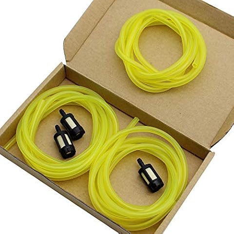 MZMing 3 Set Kraftstoffschlauch Mit 3 Kraftstofffilter Kraftstoffschlauch Innendurchmesser x Außendurchmesser 2,5mm x 5mm Cover