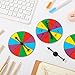 Chivao 10 Sets Game Spinner Wheel Blank Erasable Math Game Spinner Board with Plastic Rotating Arrows for Prizes(Novelty,Bright Color)