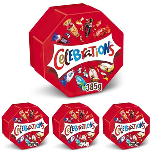 Celebrations Bombones surtidos en caja octogonal, 385 g (Paquete de 4)
