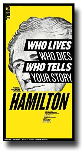 Concert Promoter Hamilton Poster - Broadway Musical Play 16 x 25 Alexander Lin Manuel-Miranda Public Poster Print Limited Edition Print Frameless Art Gift 40 x 63 cm