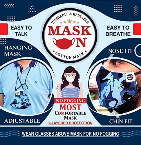 Mask ON-The Most Comfortable Mask Pack Of 6 (Hanging & Adjustable Mask) Chin & Nose Fit For Comfortable fit.-image-25