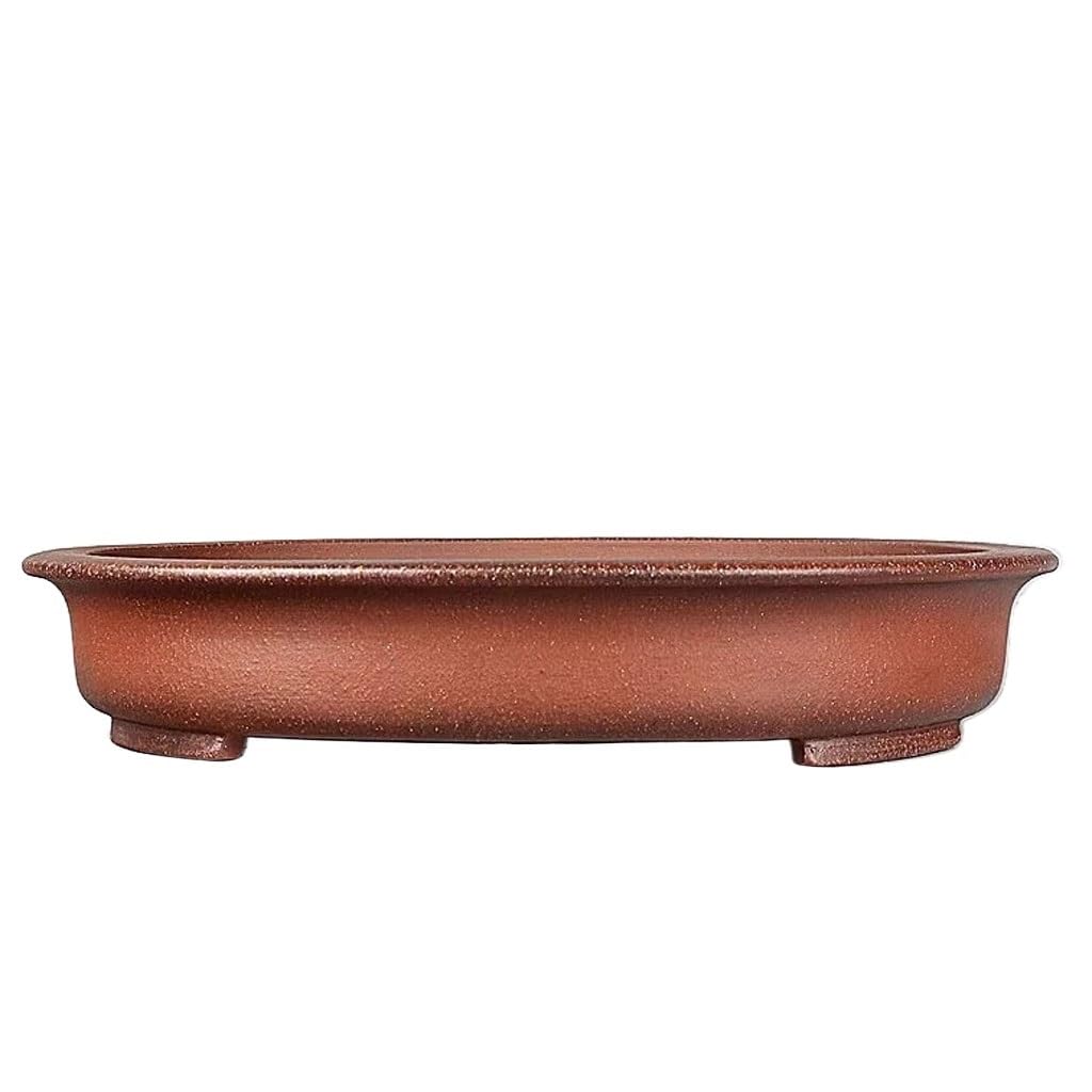 GELASIGE Flower Pots Plant Pot Purple Clay Nonporous Flowerpot Rockery Bonsai Handmade Oval Purple And Red Clay Flowerpot 22in Outdoor Flower Pots