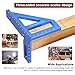 YIWENG Square Protractor,Aluminum Alloy Multi Angle Measuring Ruler Woodworking Square Protractor 45° 90° Miter Triangle-Ruler Utility Scribing Gauge Multifunctional Layout Measuring Tool for Engineer